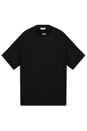 DRIES VAN NOTEN | HUIN PRINTED T-SHIRT BLACK 半袖Tシャツ 黑 DRIES VAN NOTEN BLACK BOXY HUIN PRINT T-SHIRT – AREA+001